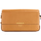 Grace Small Nutmeg Smooth Leather Flap Crossbody Clutch Handbag Purse