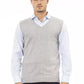 Gray Viscose Men Vest