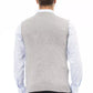 Gray Viscose Men Vest