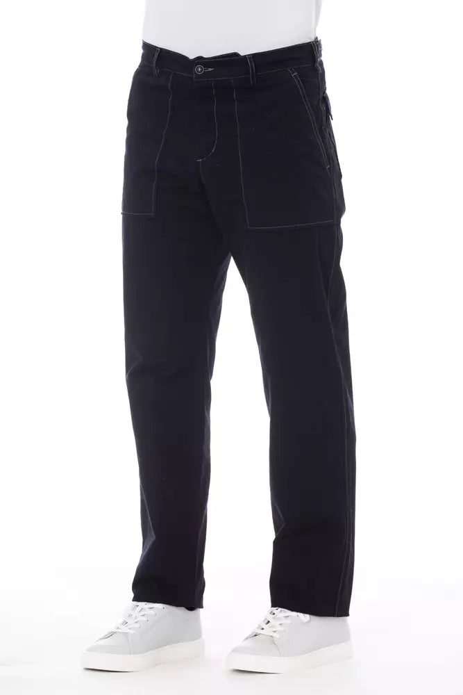Blaue Baumwollhose für Herren