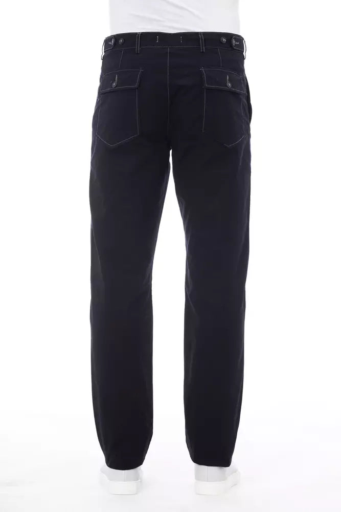 Blaue Baumwollhose für Herren