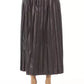 Brown Polyethylene Women Skirt