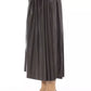 Brown Polyethylene Women Skirt