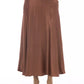 Brown Viscose Women Skirt