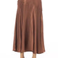 Brown Viscose Women Skirt