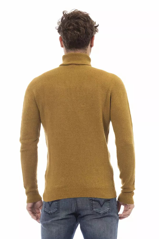 Brauner Alpaka-Herrenpullover