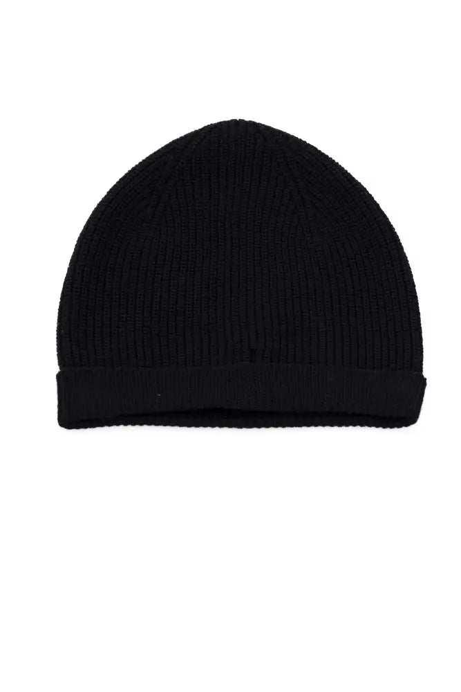 Cappello da uomo in lana merino blu