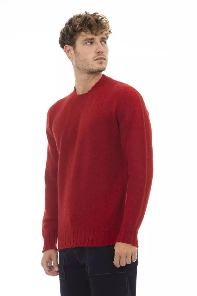 Roter Wollpullover für Herren