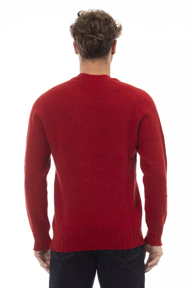 Roter Wollpullover für Herren