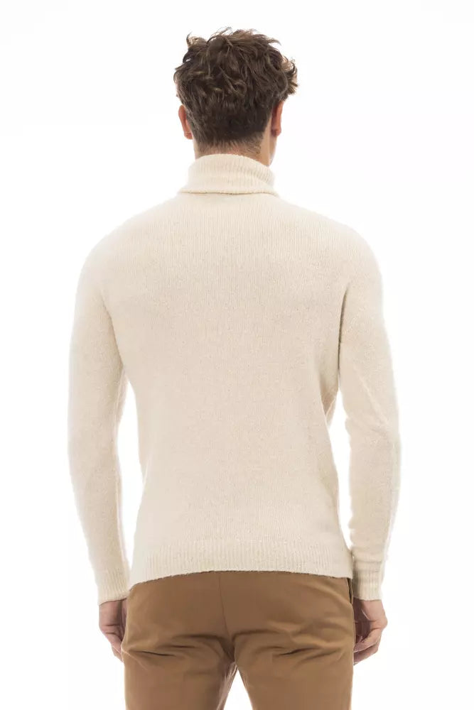 Beige Alpaka Herren Pullover