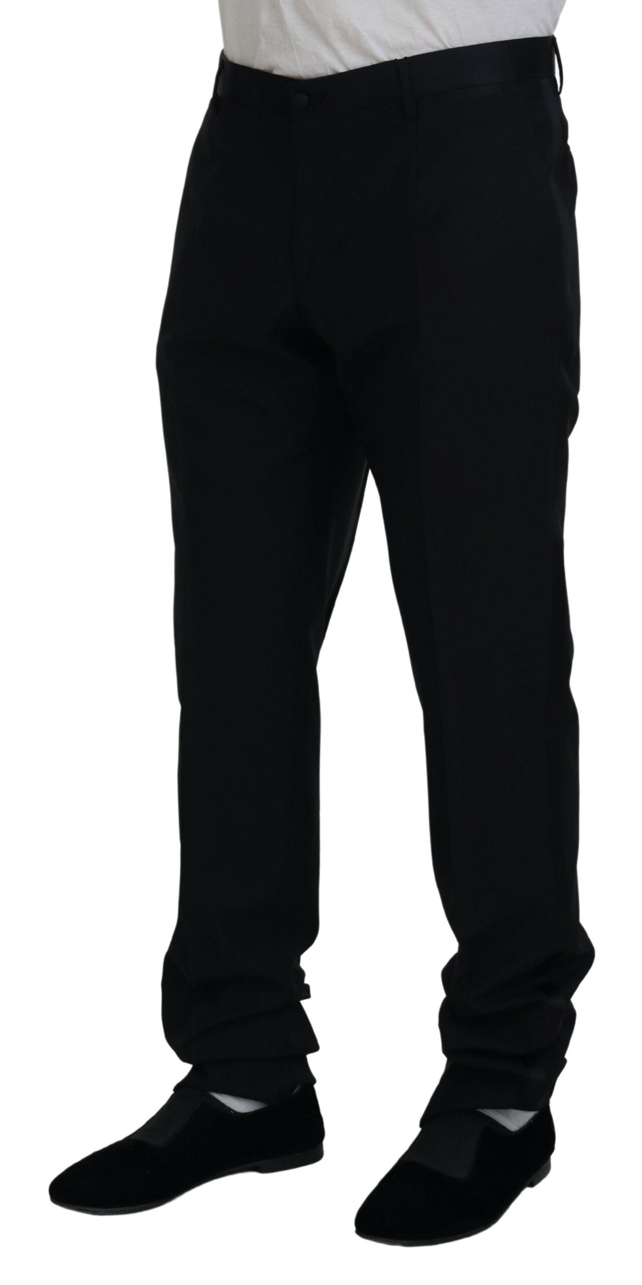 Elegante Slim Fit Anzughose in Schwarz