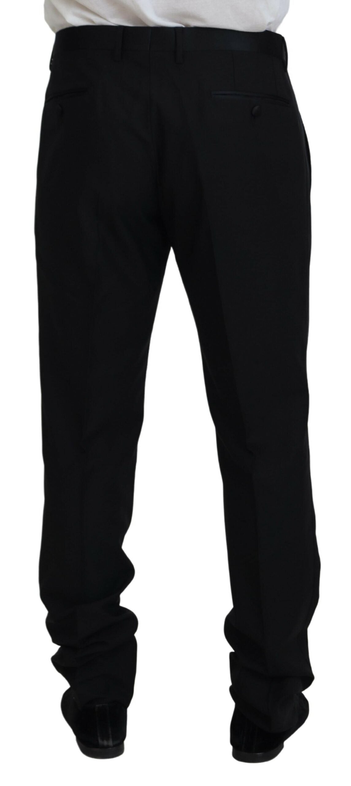Elegante Slim Fit Anzughose in Schwarz