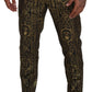 Elegante Jacquard-Abendhose