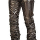 Metallic Silber Freizeithose