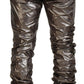 Metallic Silber Freizeithose