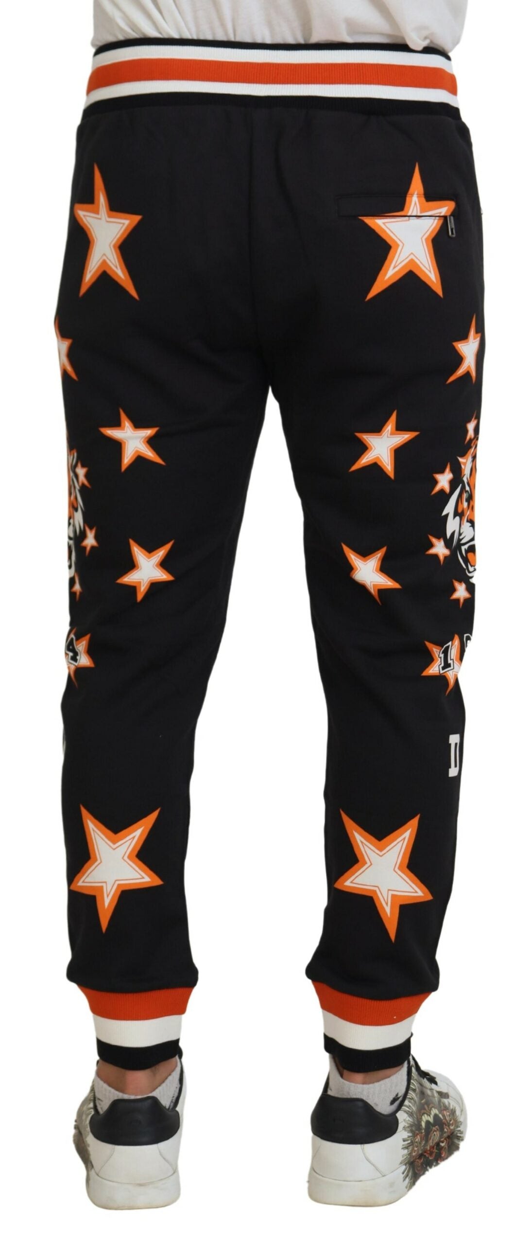 Elegante schwarze Jogginghose mit Stern-Print