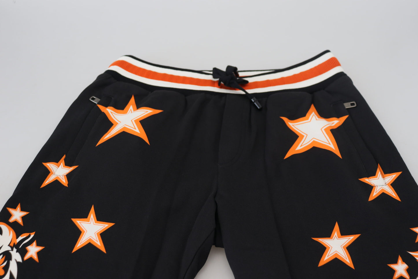 Elegante schwarze Jogginghose mit Stern-Print