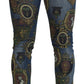 Elegante Slim-Fit Jeans aus bedrucktem Denim