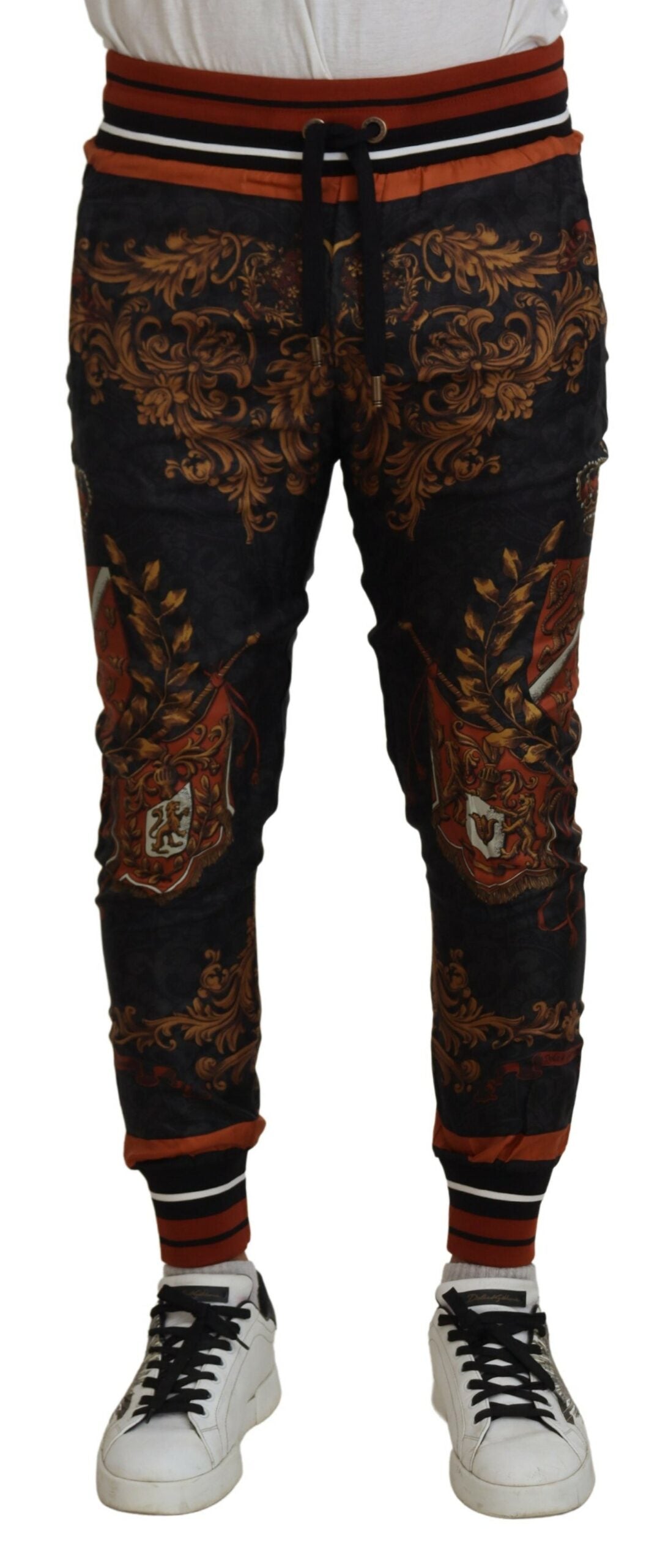 Seiden-Jogginghose mit barocker Krone
