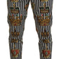 Elegante Chinohose mit goldenen Kronenstreifen