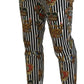 Elegante Chinohose mit goldenen Kronenstreifen