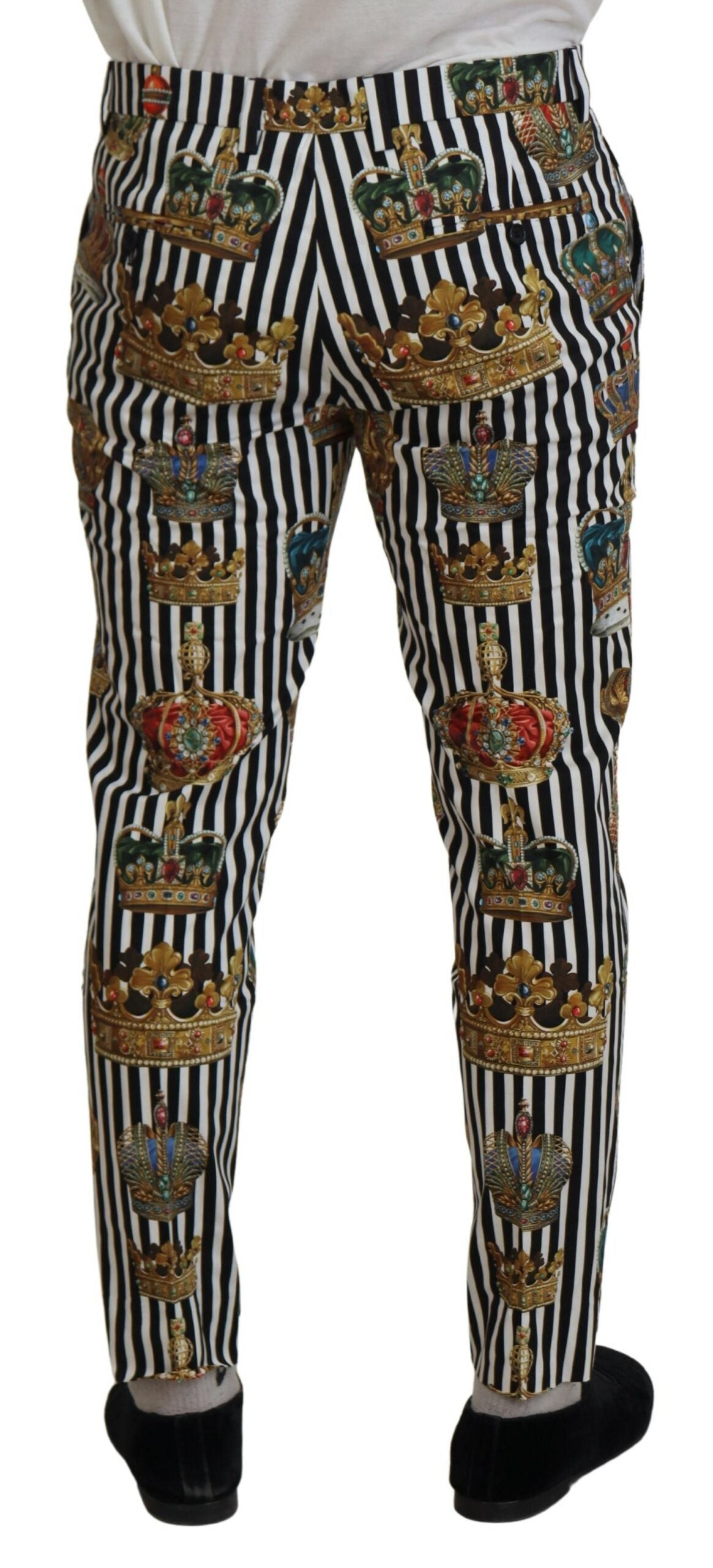 Elegante Chinohose mit goldenen Kronenstreifen