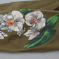 Exquisite beige Chinohose mit Blumenmuster