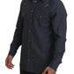 Elegantes Slim-Fit Freizeithemd aus blauem Denim