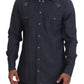 Elegantes Slim-Fit Freizeithemd aus blauem Denim