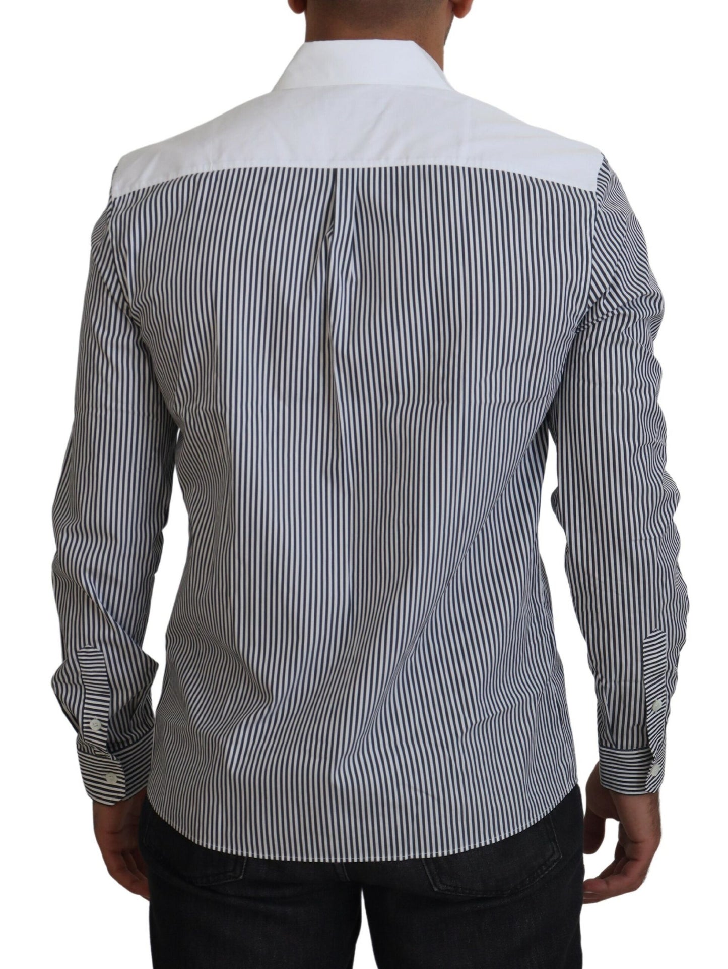 Slim Fit Gestreiftes Freizeithemd mit Kanalmotiv