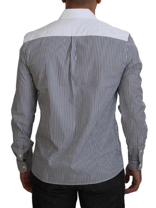 Slim Fit Gestreiftes Freizeithemd mit Kanalmotiv