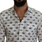 Slim Fit Hemd mit Kronen-Print