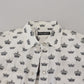 Slim Fit Hemd mit Kronen-Print