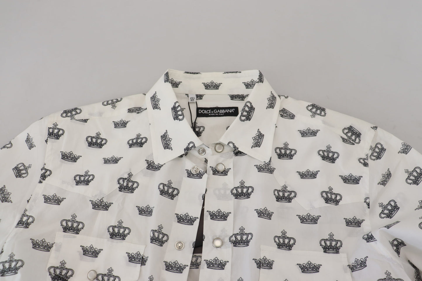 Slim Fit Hemd mit Kronen-Print