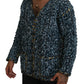 Eleganter blauer Cardigan mit V-Ausschnitt
