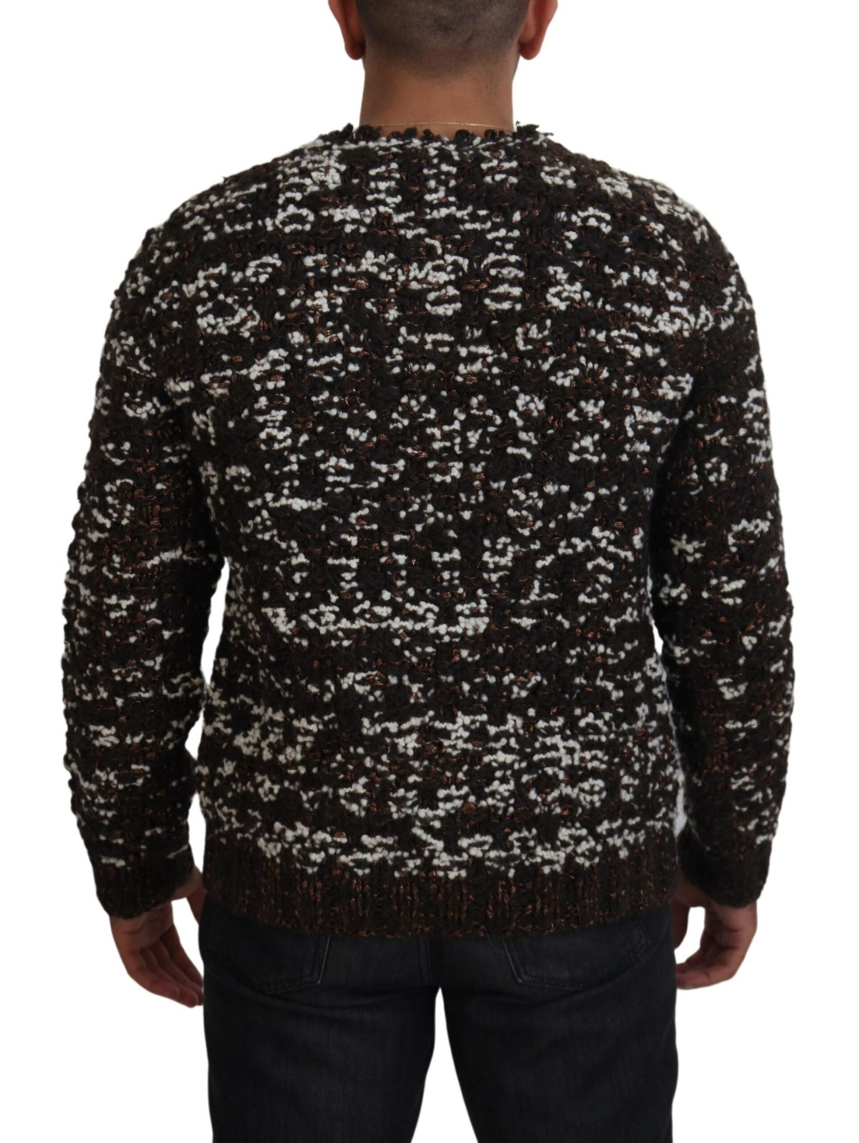 Eleganter bronzefarbener Strickpullover