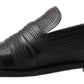 Elegant Black Leather Slipper Loafers