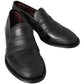 Elegant Black Leather Slipper Loafers