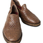 Elegant Leather Slipper Loafers in Brown