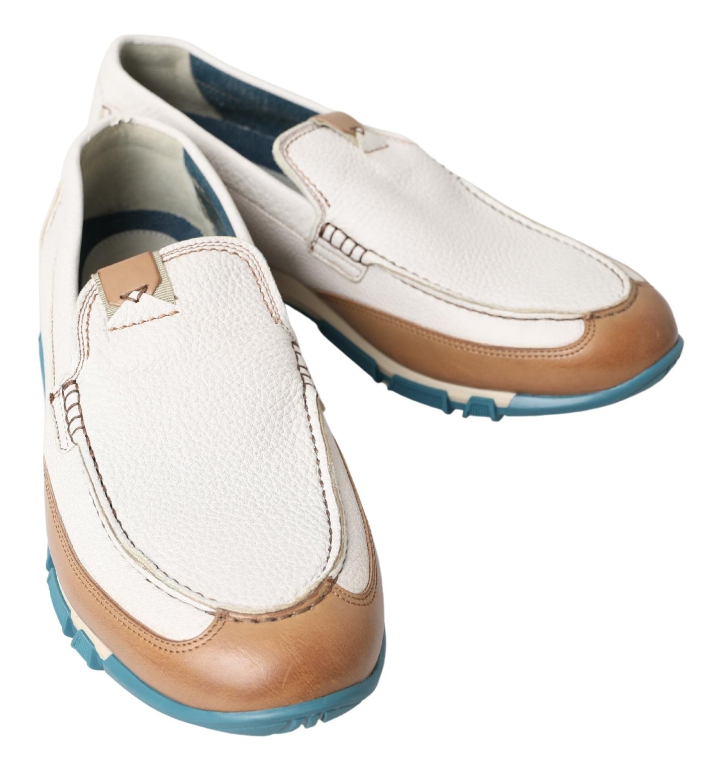 Elegant White Leather Slipper Loafers