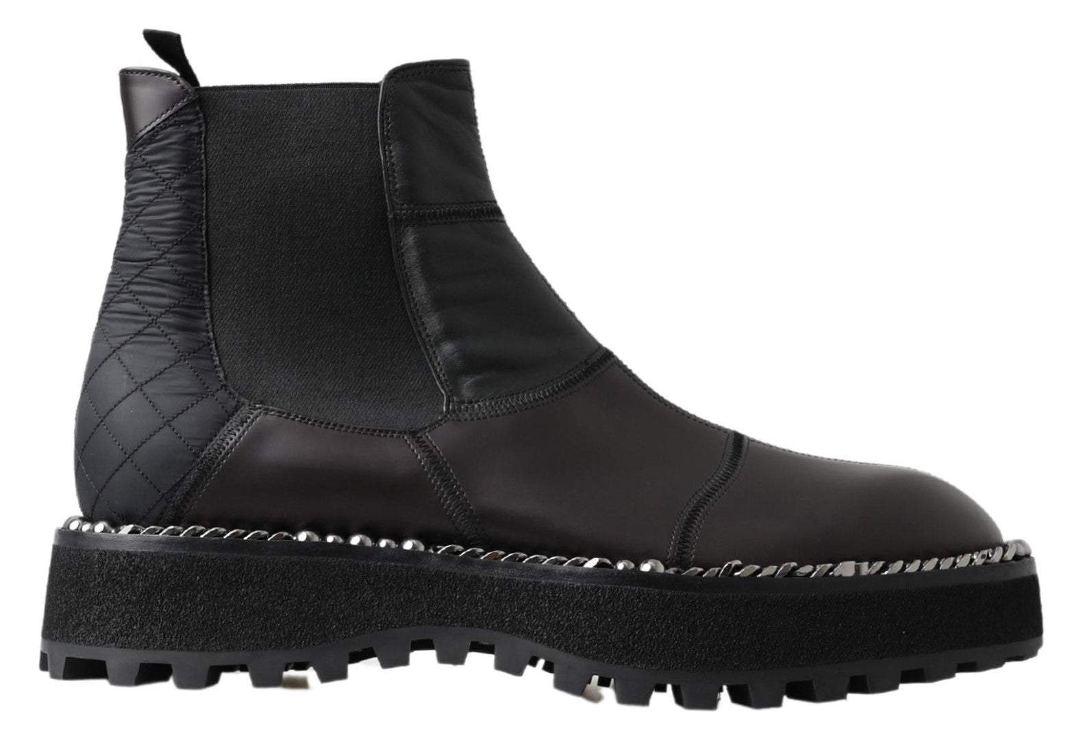 Elegante schwarze Stretch-Stiefel zum Hineinschlüpfen