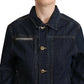 Chic Dark Blue Denim Jacket