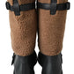 Black Shearling Leather Long Boots