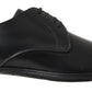 Scarpe Derby classiche in pelle nera