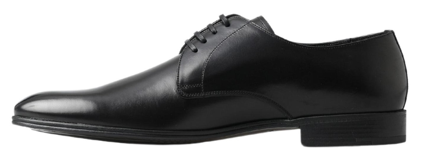 Scarpe Derby classiche in pelle nera