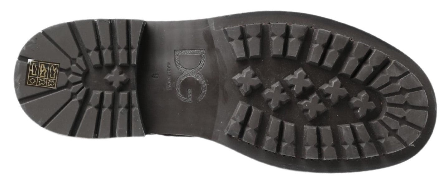 Schicke schwarze Schnürstiefel mit Grau-Weiß-Fade
