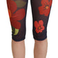 Eleganti leggings a vita alta con stampa floreale