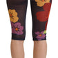 Eleganti leggings a vita alta con stampa floreale