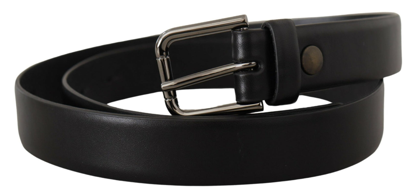 Cintura classica elegante in pelle nera