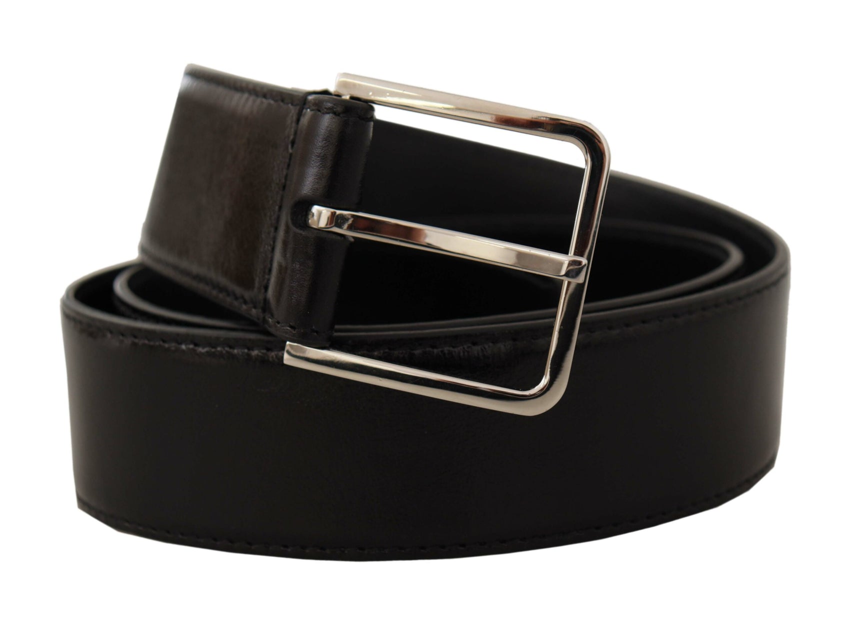 Elegante cintura in pelle con fibbia in metallo